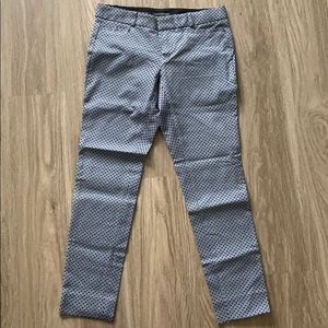 Banana republic printed navy and white pants